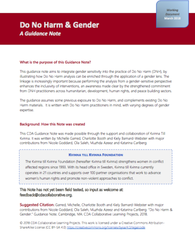 Do no Harm Gender