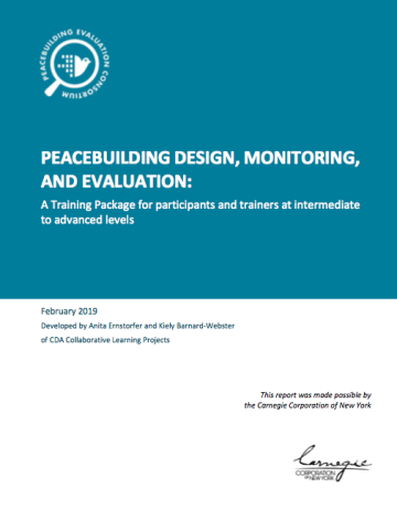 peacebuilding design ME training package